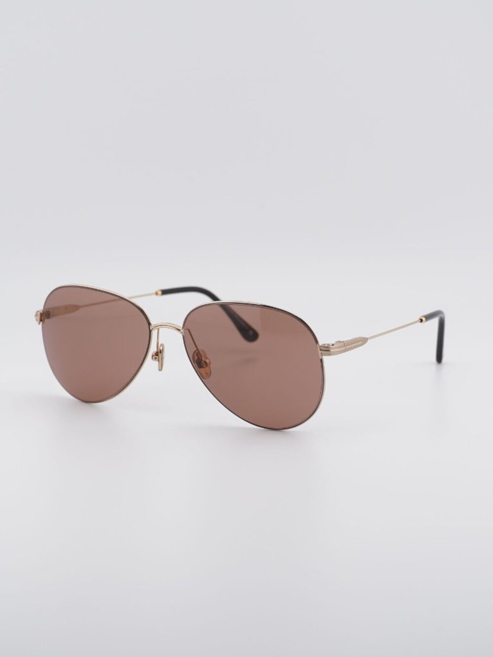 Tom Ford Porscha FT0993 32E Sunglasses Gold Aviator Frame, Brown Lenses